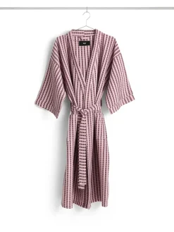 Waffle Badekåbe, stripe cool pink fra Hay