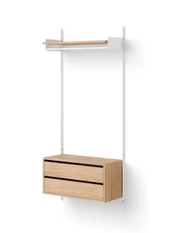Wardrobe Shelf Cabinet w. Drawers fra New Works