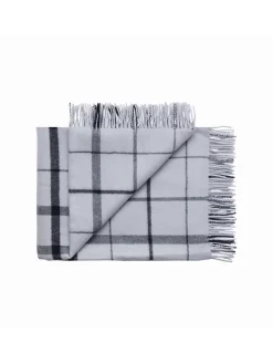 Warp & Weft Plaid, concrete/midnight fra Silkeborg Uldspinderi