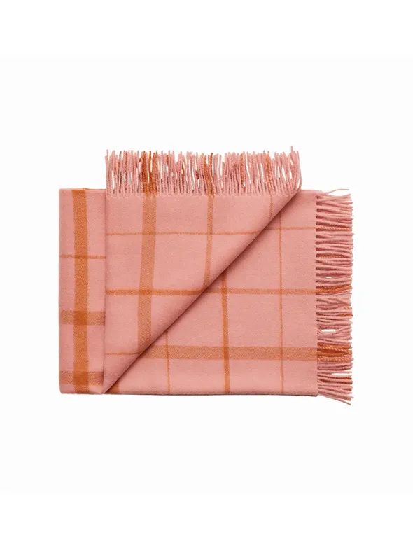 Warp & Weft Plaid, coral/amber fra Silkeborg Uldspinderi