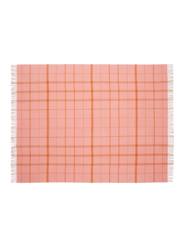Warp & Weft Plaid, coral/amber fra Silkeborg Uldspinderi
