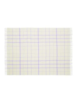 Warp & Weft Plaid, raw white/lilac fra Silkeborg Uldspinderi