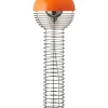 Wire Gulvlampe, orange af Verner Panton
