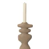 Yara Candle Holder Large, dark sand fra Ferm Living