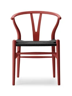 Y-stol CH24 Soft Falu med sort flet af Hans J. Wegner