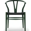 Y-stol CH24 Soft Green med sort flet af Hans J. Wegner