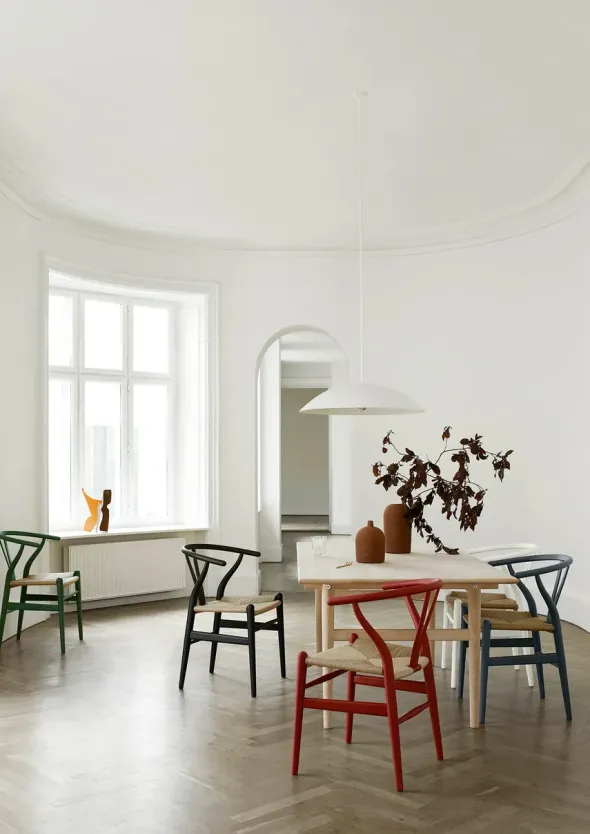 Y-stol CH24 Soft Natural White af Hans J. Wegner