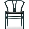 Y-stol CH24 Soft North Sea med sort flet af Hans J. Wegner