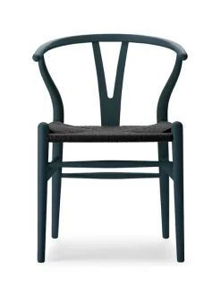 Y-stol CH24 Soft North Sea med sort flet af Hans J. Wegner