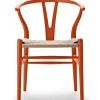Y-stol CH24 Soft Orange Red af Hans J. Wegner