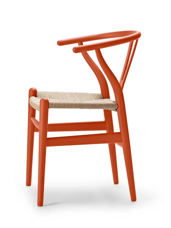 Y-stol CH24 Soft Orange Red af Hans J. Wegner