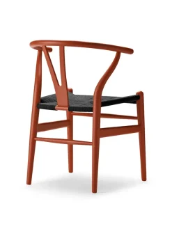 Y-stol CH24 Soft Terracotta med sort flet af Hans J. Wegner